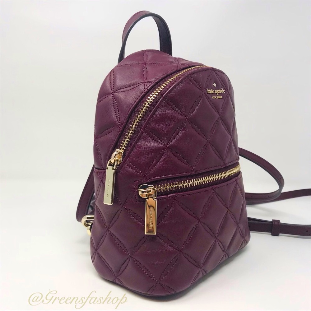 New Kate Spade Natalia Mini Backpack cherrywood MAKE ME AN OFFER ๐ - Picture 3 of 9